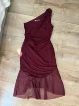 VeraMorelle Sukienka bordowa – Detal