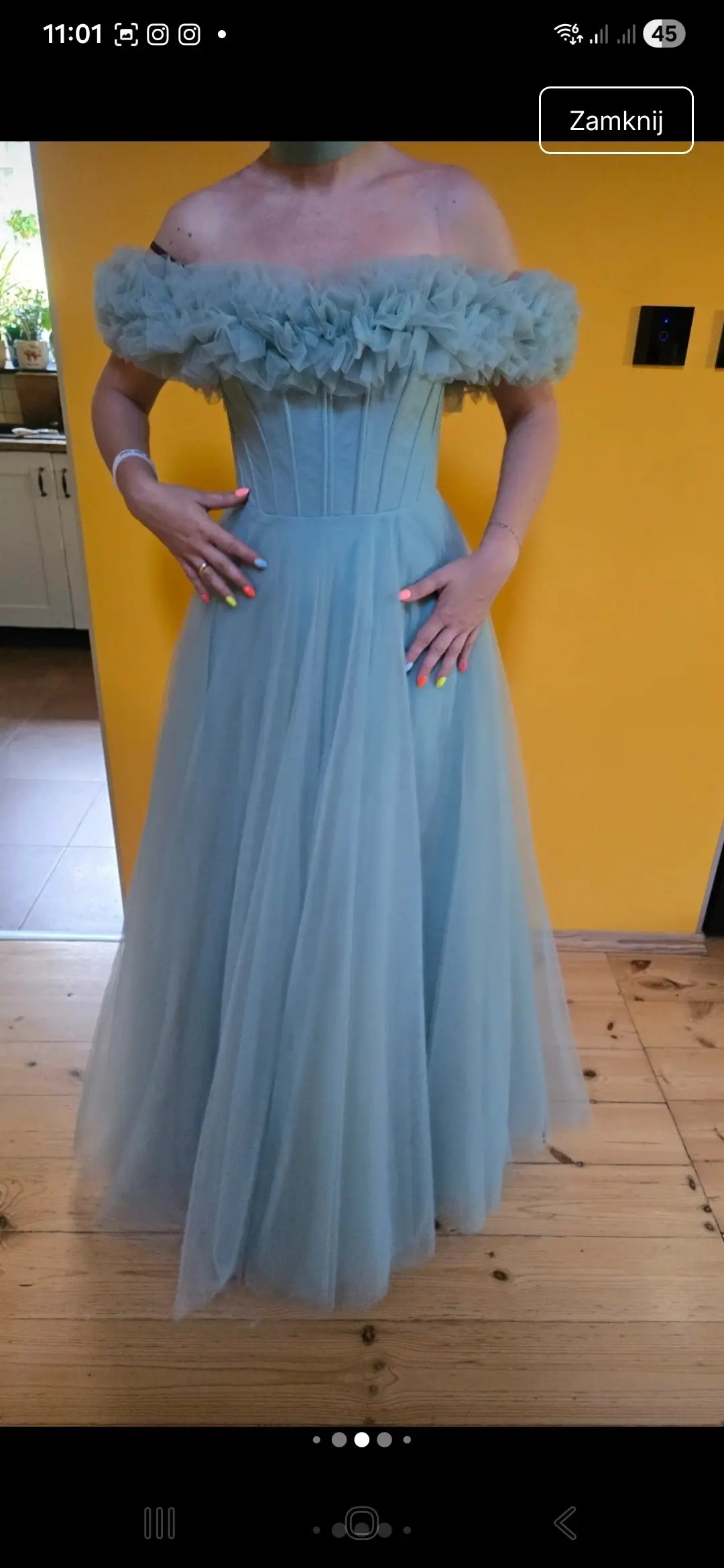 Sukienka księżniczka. Tiulowa, rozkloszowana. Princess. S – Detal