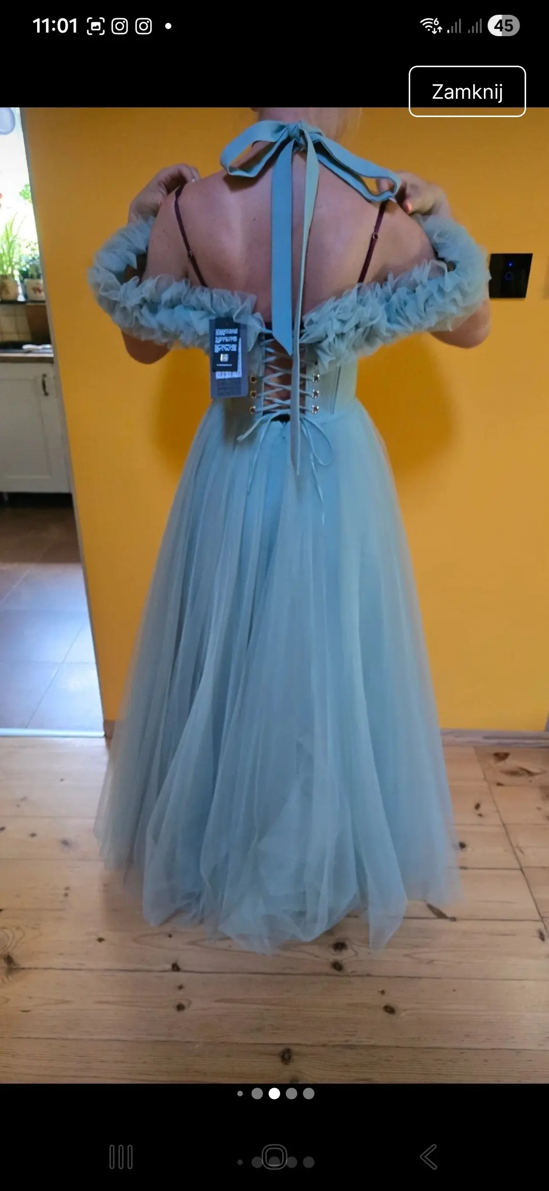 Sukienka księżniczka. Tiulowa, rozkloszowana. Princess. S – Tył