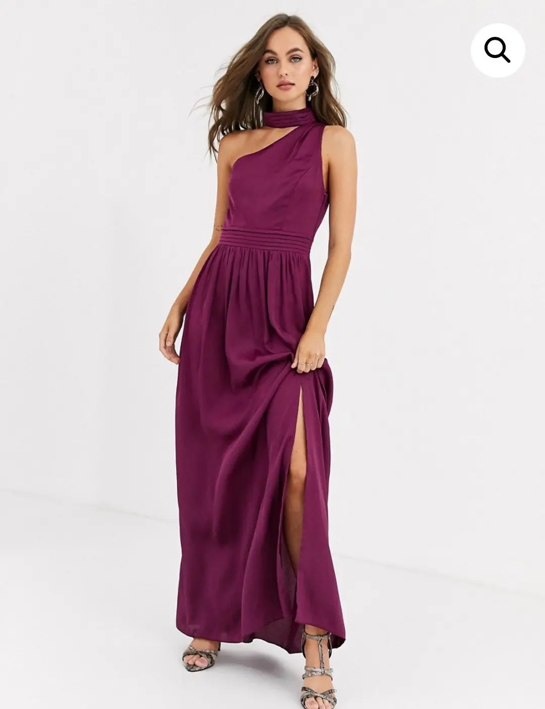 Burgundowa sukienka Little Mistress S – Przód