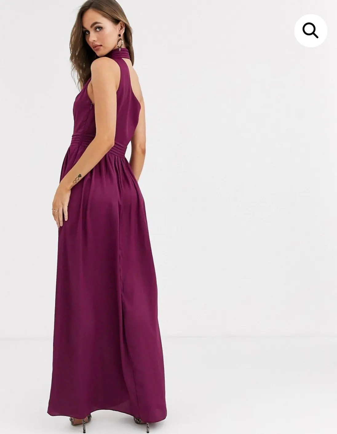 Burgundowa sukienka Little Mistress S – Tył