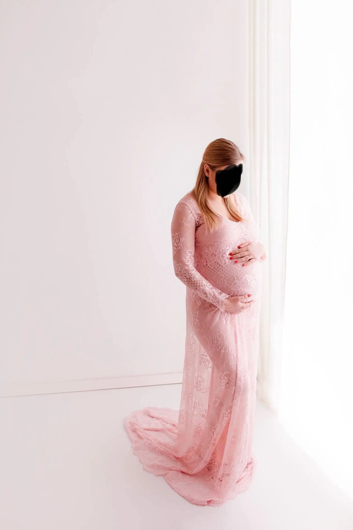 Sukienka suknia ciążowa sesja fotograficzna sesja ciążowa – Przód